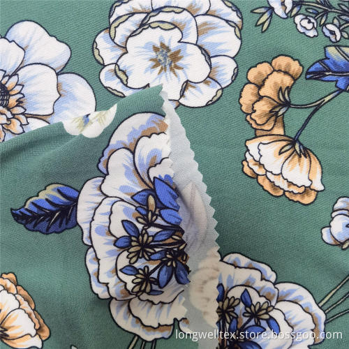 Spandex Jacquard Jersey Floral DTY Printed Knit Fabric
